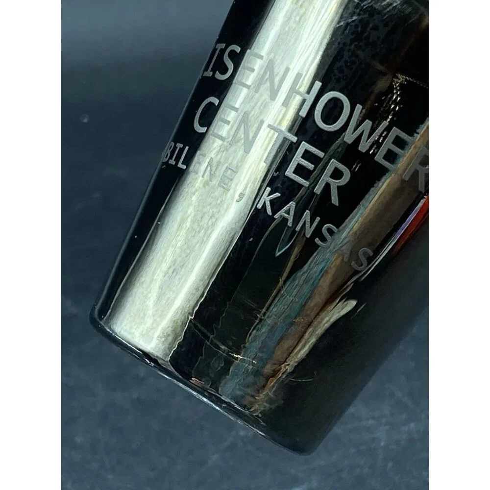 Mirrored Shot Glass Eisenhower Presidential Library Museum Abilene Kansas